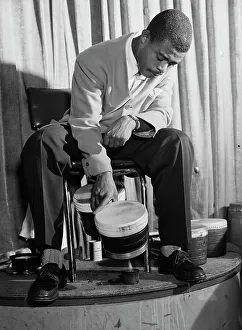 Portrait of Jose Mangual, Glen Island Casino, New York, N.Y. ca. July 1947. Creator: William Paul Gottlieb