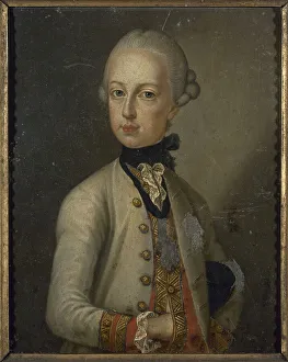 Hand In Coat Prints: Portrait of Joseph II (1741-1790), emperor of the Holy Empire, c1755. Creator: Unknown