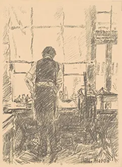 Portrait of Joseph Pennell, 1917. Creator: Frederick Childe Hassam