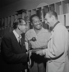 Portrait of Josh White and Symphony Sid, WHOM, New York, N.Y. 1946. Creator: William Paul Gottlieb