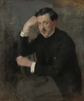 Architect Prints: Portrait of Jozef Czajkowski-two-sided painting, 1894. Creator: Olga Boznanska