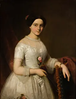 Curiosity Prints: Portrait of Jozefa Jablonowska nee Piwocka, 1852. Creator: Alojzy Rejchan