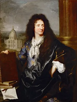 Portrait of Jules Hardouin-Mansart (1646-1701). Artist: Rigaud, Hyacinthe Francois Honore (1659-1743)
