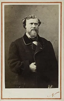 Portrait of Jules Lacroix (1809-1887), ca 1865. Creator: Photo studio Nadar