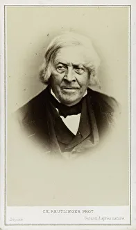 Michelet Prints: Portrait of Jules Michelet (1798-1874), c. 1870. Creator: Photo studio Reutlinger
