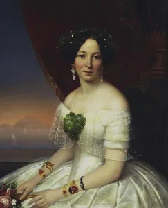 1840s Prints: Portrait of Julia Telyakovskaya, 1848. Creator: Gavriil Yakovlev