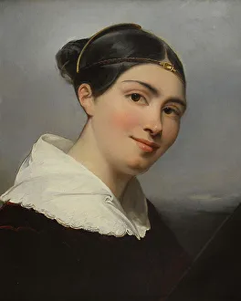 Victor Marie Hugo Prints: Portrait de Julie Duvidal de Montferrier. Creator: Francois Pascal Simon Gerard