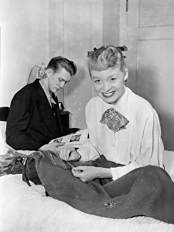 Portrait of June Christy and Bob Cooper, 1947 or 1948. Creator: William Paul Gottlieb