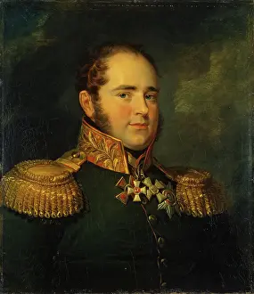 Sideburns Prints: Portrait of Karl F. Baggowut (1761-1812), 1822. Creator: Workshop of George Dawe