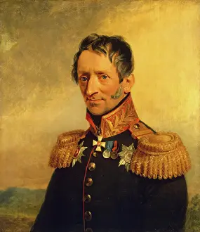 Karl Karlovich Prints: Portrait of Karl K. Sievers (1772-1856) (1st), 1822. Creator: Workshop of George Dawe