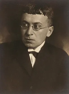 1948 Prints: Portrait of Karl Kraus (1874-1936), 1918. Creator: Schieberth, Hermann (1876-c. 1948)