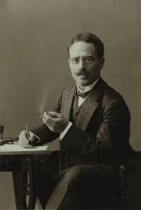 Phototypie Prints: Portrait of Karl Liebknecht (1871-1919), 1910. Creator: Anonymous