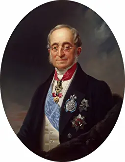Commissary Prints: Portrait of Karl Nesselrode, 1859. Creator: Georg von Bothmann