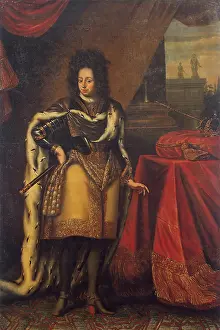 Velvet Prints: Portrait of Karl XI, King of Sweden, 1705. Creator: Unknown