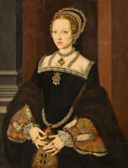 Portrait of Katherine Parr (1512-1548), Queen of England and Ireland, 1547. Creator: Master John (active 1544-1545)