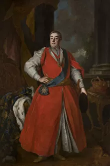Augustus Iii Gallery: Portrait of King Augustus III in Polish costume, ca 1737. Artist: Anonymous