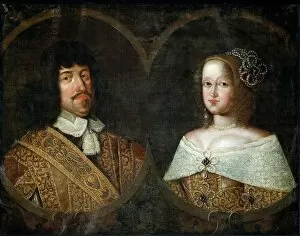 Frederick Iii Collection: Portrait of King Frederick III of Denmark (1609-1670) and Sophie Amalie (1670-1710)
