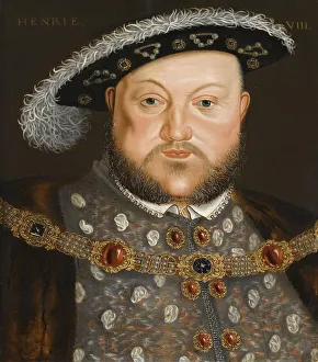 Circle Of Prints: Portrait of King Henry VIII of England. Artist: Holbein, Hans, (Circle of)