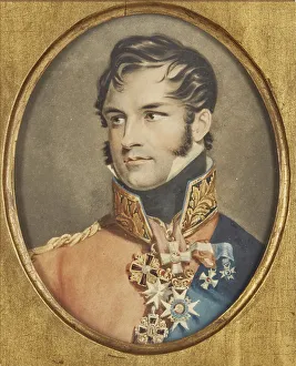 After Prints: Portrait of King Leopold I of Belgium (1790-1865), c 1817. Creator: Dawe, George, (after)