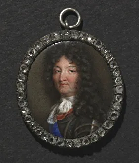 Jean Petitot Prints: Portrait of King Louis XIV, 17th century