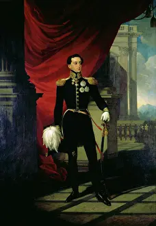 Portrait of King Miguel I of Portugal (1802-1866), 1827. Creator: Ender, Johann Nepomuk (1793-1854)