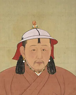 Chinese Master Prints: Portrait of Kulug Khan (1281-1311), 14th century. Creator: Chinese Master