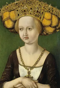 Frederick Iii Prints: Portrait of Kunigunde of Austria, 1485. Creator: Anon