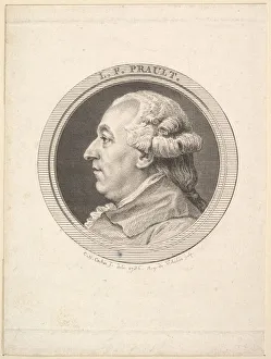 Auguste De Saint Aubin Prints: Portrait of L. F. Prault, 1787. Creator: Augustin de Saint-Aubin