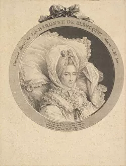 Portrait of La Baronne de Rebecque, 1780. Creator: Augustin de Saint-Aubin