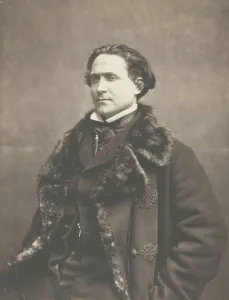 F And Xe9 Prints: Portrait of La Fontaine, c. 1854-1860. Creator: Nadar