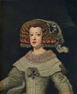 Philip Iv Gallery: Portrait De La Reine Marie-Anne, (Mariana of Austria), 1652, (1910). Artist: Diego Velasquez
