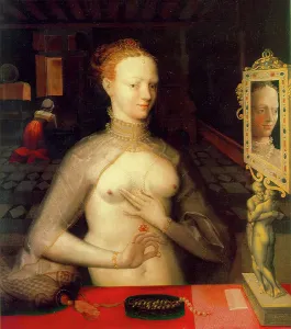 Statuette Prints: Portrait of a Lady, 1590. Creator: Fontainebleau School