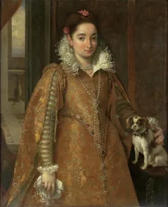 Pearls Prints: Portrait of a Lady, 1595. Creator: Federico Barocci