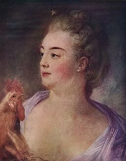 Lilac Collection: Portrait of a Lady, 1763. Artist: Jean-Baptiste Perronneau