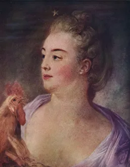 Lilac Prints: Portrait of a Lady, 1763. Artist: Jean-Baptiste Perronneau