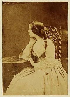 Portrait of a Lady, about 1850-1855. Creators: Achille Deveria, Theodule Deveria