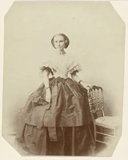 Gray Gustave Le Prints: Portrait of a Lady, 1855. Creator: Gustave Le Gray