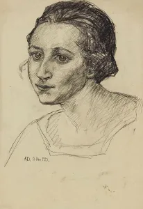Between The Wars Prints: Portrait of a lady, 1923. Creator: Anny Dollschein