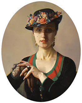 Portrait of a Lady, 1936. Artist: Somov, Konstantin Andreyevich (1869-1939) Portrait of a Lady, 1936. Artist: Somov, Konstantin Andreyevich (1869-1939)