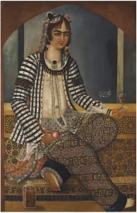 Moslem Prints: Portrait of a Lady. Artist: Baba, Mirza (active c. 1795-c. 1830)