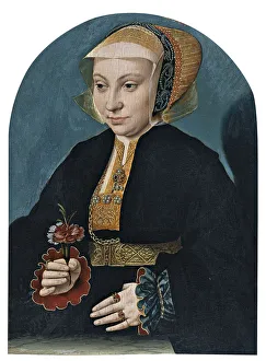The Elder 1493 1555 Prints: Portrait of a Lady. Artist: Bruyn, Bartholomaeus (Barthel), the Elder (1493-1555)