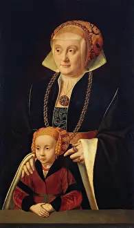 Plait Prints: Portrait of a Lady and Her Daughter, 1540. Creator: Bartholomaeus Bruyn the Elder