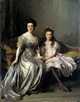 1911 Prints: Portrait of a Lady and her Daughter (Portrait of Anya and Lanya)