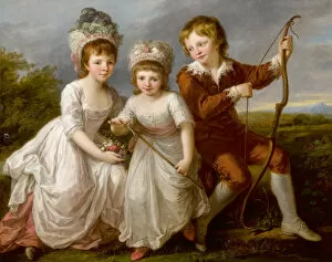 Childhood Collection: Portrait of Lady Georgiana Spencer, Henrietta Spencer and George Viscount Althorp, c