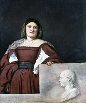 Images Dated 12th September 2005: Portrait of a Lady, La Schiavona ( The Dalmatian Woman ), c1510-1512. Artist: Titian