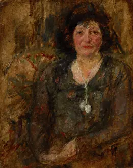 1914 Prints: Portrait of a Lady with a Necklace, between 1914-1916. Creator: Olga Boznanska