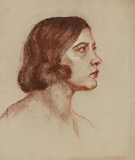 Between The Wars Prints: Portrait of a lady (recto), undated. (c1930s) Creator: Anny Dollschein