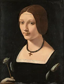 Sincerity Prints: Portrait of a Lady as Saint Lucy, 1509. Creator: Giovanni Antonio Boltraffio