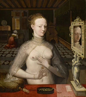 Woman At Her Toilette Collection: Portrait of a Lady, Second Quarter of the 16th century. Creator: Anonymous