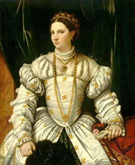 Slashed Prints: Portrait of a Lady in White, c. 1540. Creator: Moretto da Brescia